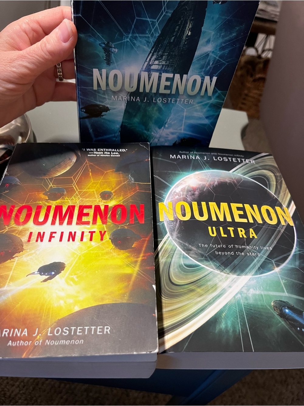 Noumenon Sci-Fi Series Complete Trilogy Books 1-3 Paperback Lot by Lostetter